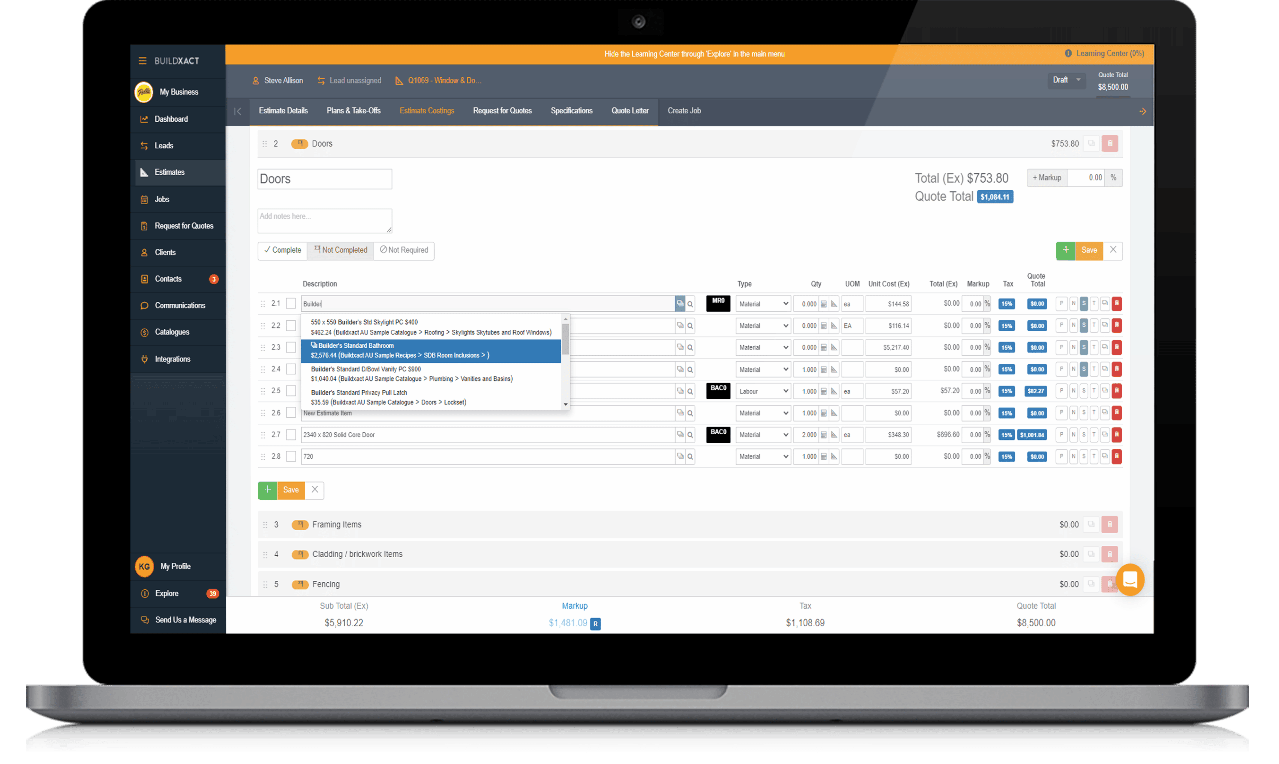 Estimating Software for Contractors: 11 Features That Make Bidding Faster and More Accurate